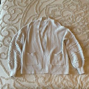 NWOT Madewell Pom Pom Sleeve Cardigan